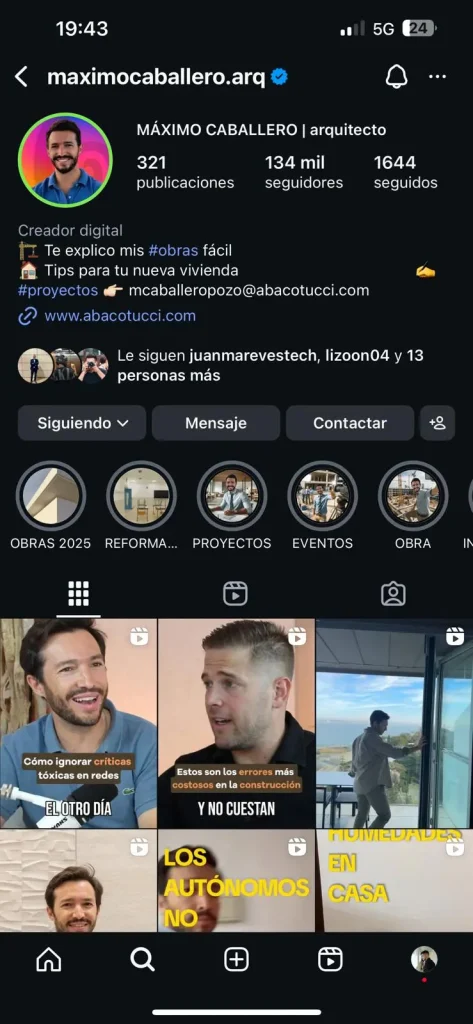 Máximo Caballero, una marca personal que ha crecido en redes